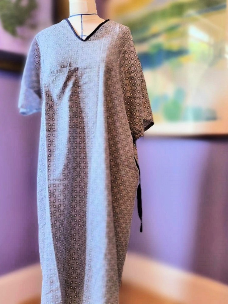 image of hospital patient gown on mannequin