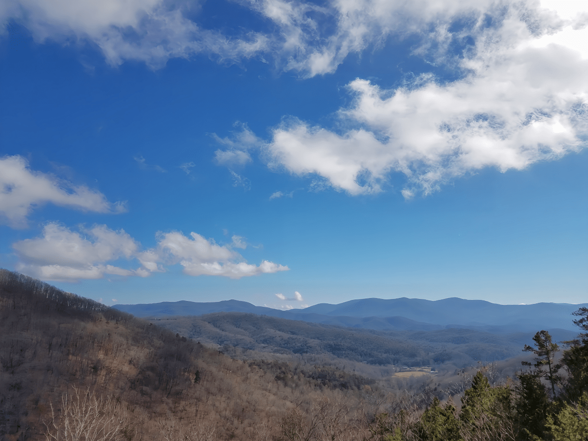 photo of north georgia mountains view from a cabin