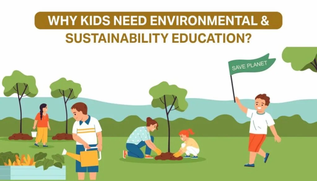graphic image titled Why Kids Need Environmental & Sustainability Education